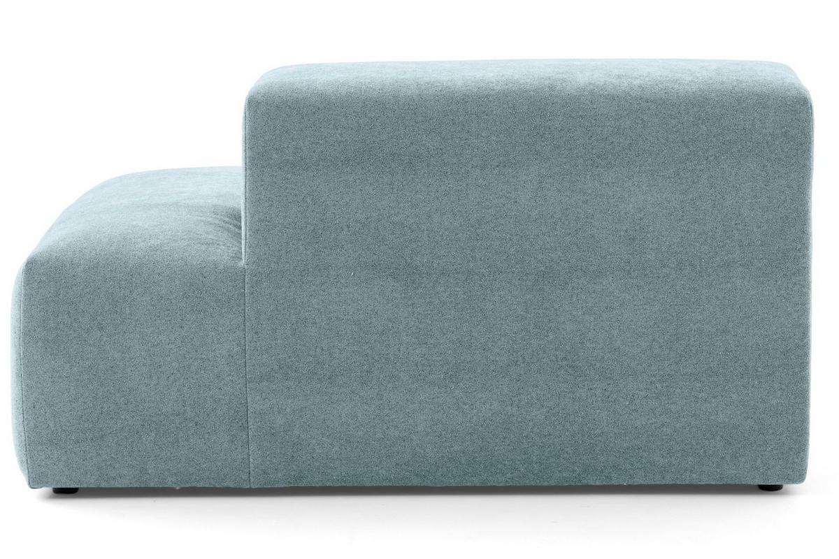 4-SITZER modulares Sofa HEAVEN SET 4 Rechts, Breite 335 cm Webstoff Blaugrau - Blaugrau/Schwarz, Holz/Kunststoff (102/71/335cm) - Muffo