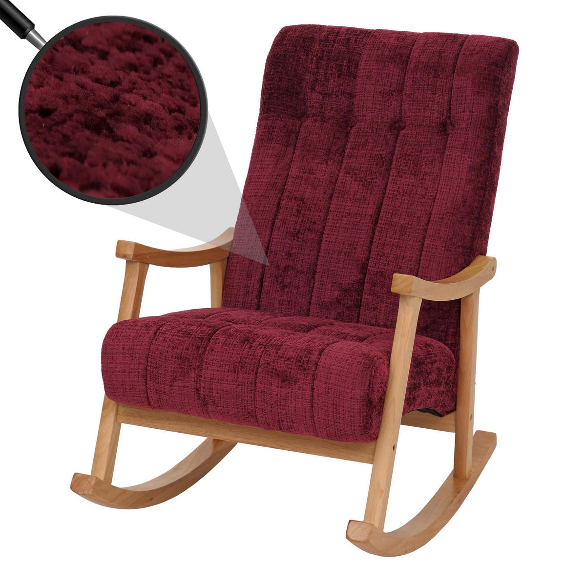 SCHAUKELSTUHL Bordeaux - Bordeaux, Textil (64/97/85cm) - MCW