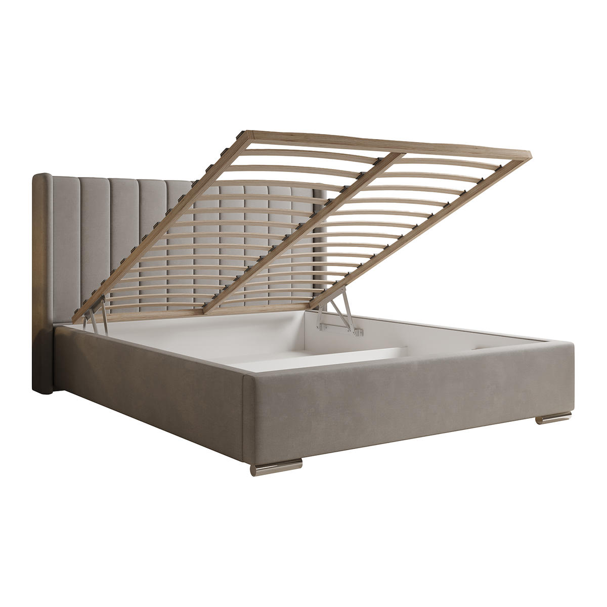 POLSTERBETT PAMBRIA 140x200 cm, Beige - Beige, Textil (200/140cm) - Fedve