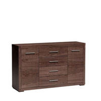 KOMMODE SALERNO 148/91/40,5cm mit 4 Schubladen 2 Türen Braun - Braun, Holzwerkstoff (148/91/40.5cm) - MASSENO