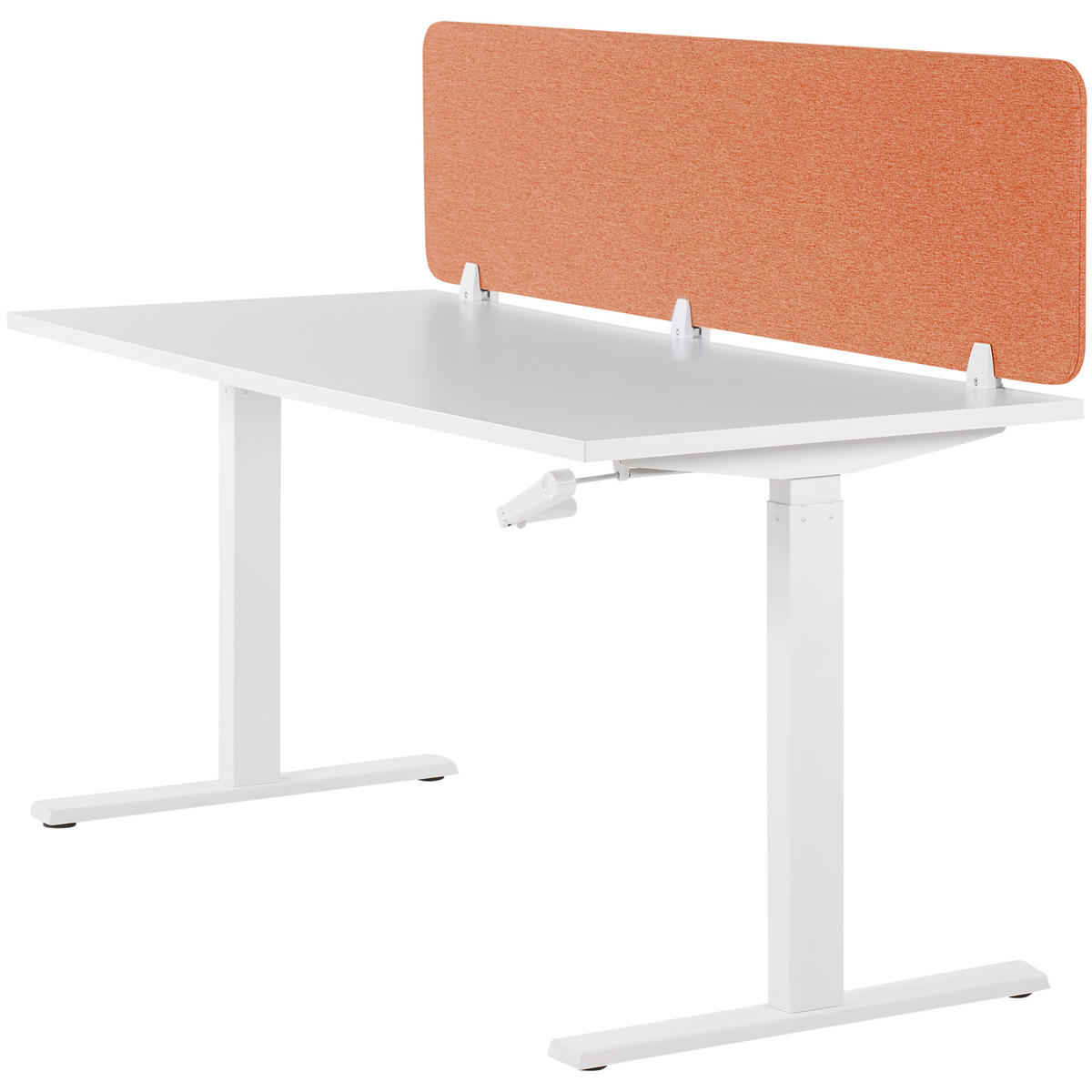 SCHREIBTISCHTRENNWAND 180 x 40 cm Hellrot Wally - Rot, Textil (180/40/2cm) - Beliani