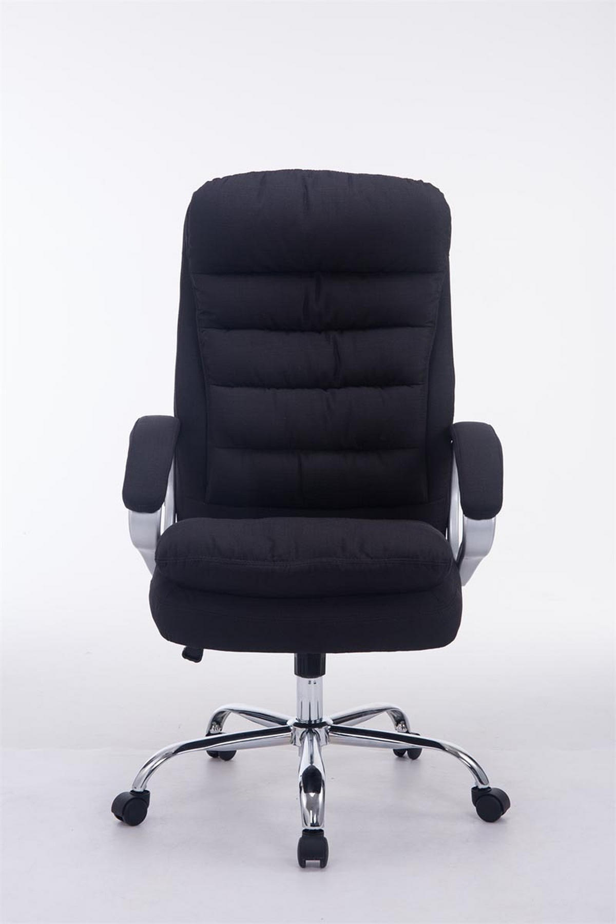 BÜROSTUHL BIG Vancom, Stoff Schwarz - Schwarz, Textil/Metall (77/122/77cm) - TPFLiving