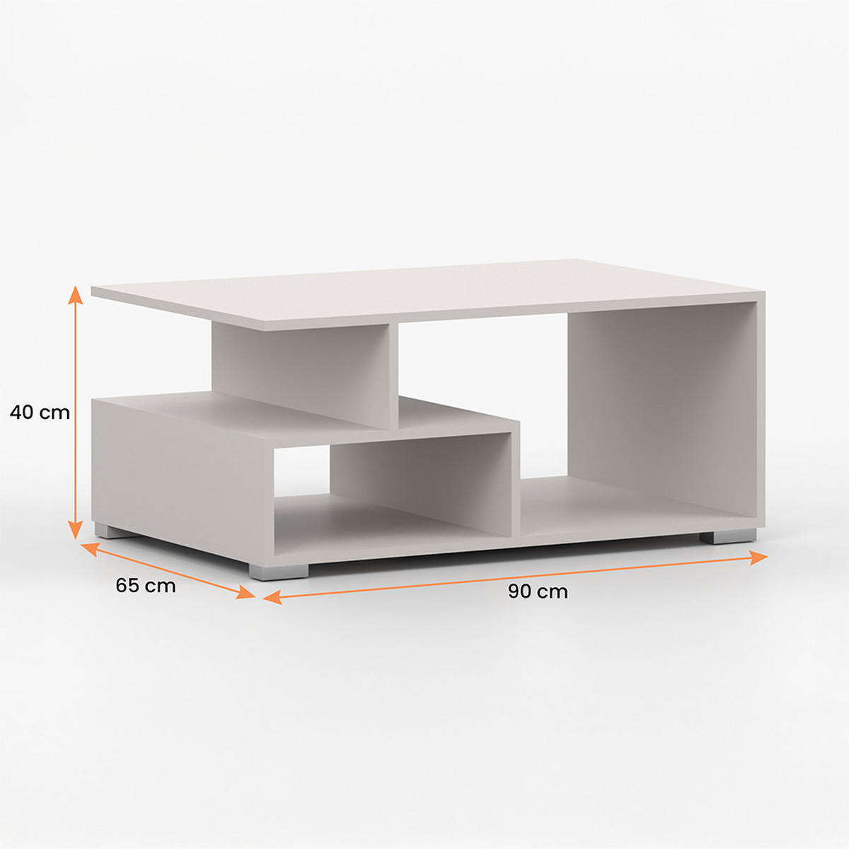 COUCHTISCH DOS II Wohnzimmer, Tisch Kaffeetisch 90 cm Kaschmir/Kaschmir - Kaschmir, Holzwerkstoff (65/90/40cm) - imoebel24