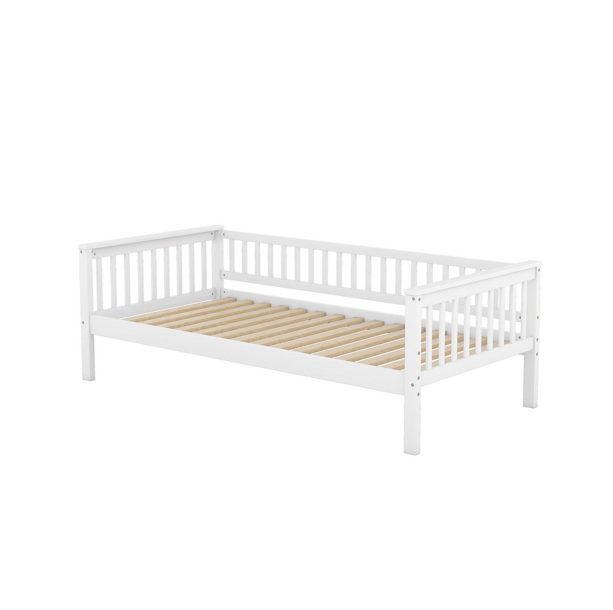 ETAGENBETT 90/200 cm Weiß aus Kiefer mit 2 Schubladen und Umbaufunktion - Weiß, Holz (140/200cm) - BEAOK