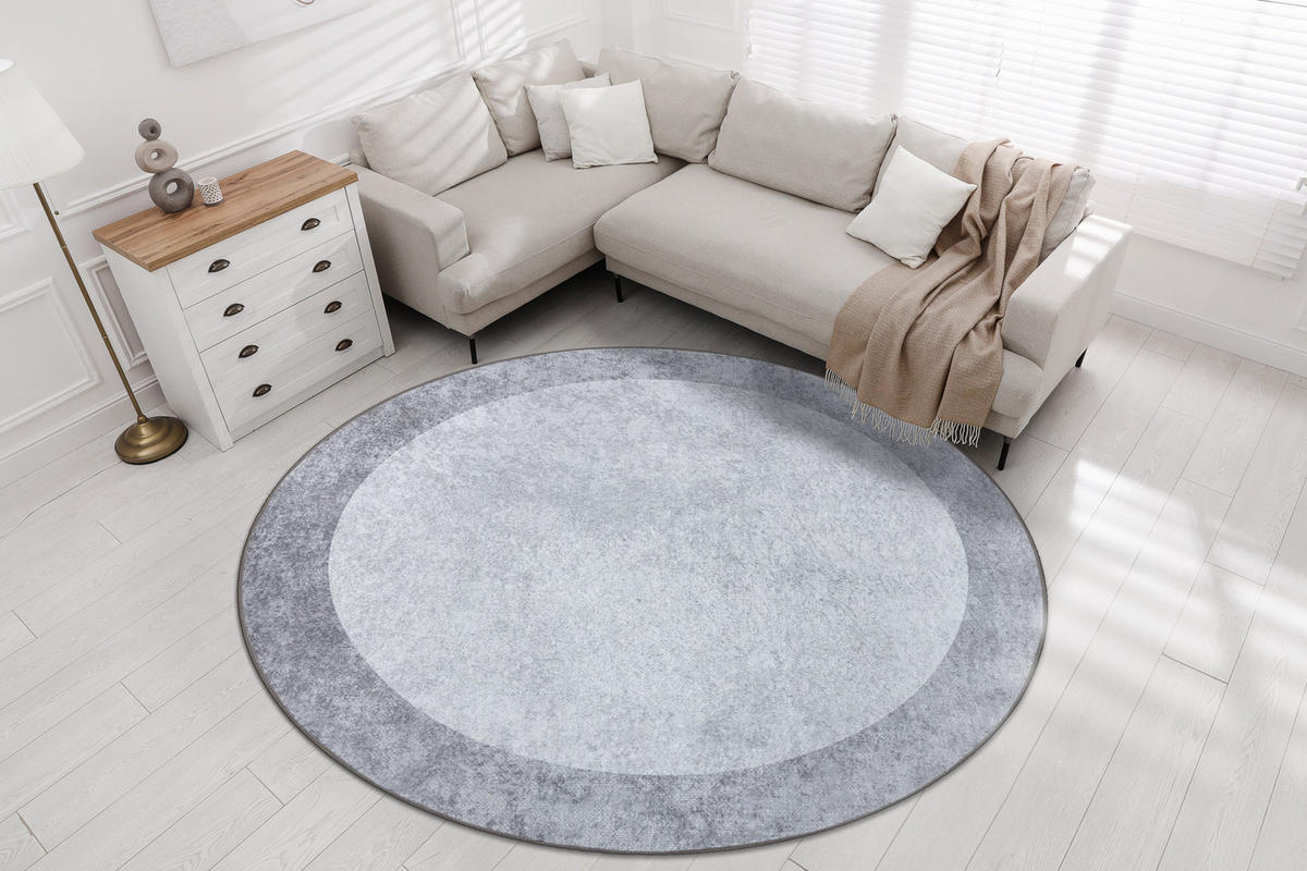 TEPPICH Miro 200 cm - Grau, Textil (200/200cm) - rugsX