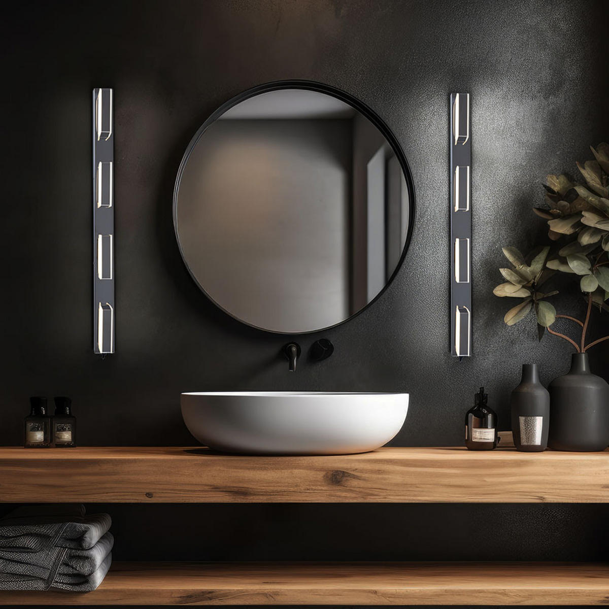 LED WANDLEUCHTE Harper Chrom satiniert Silber - Silberfarben, Metall (68/5/68cm) - Globo Lighting