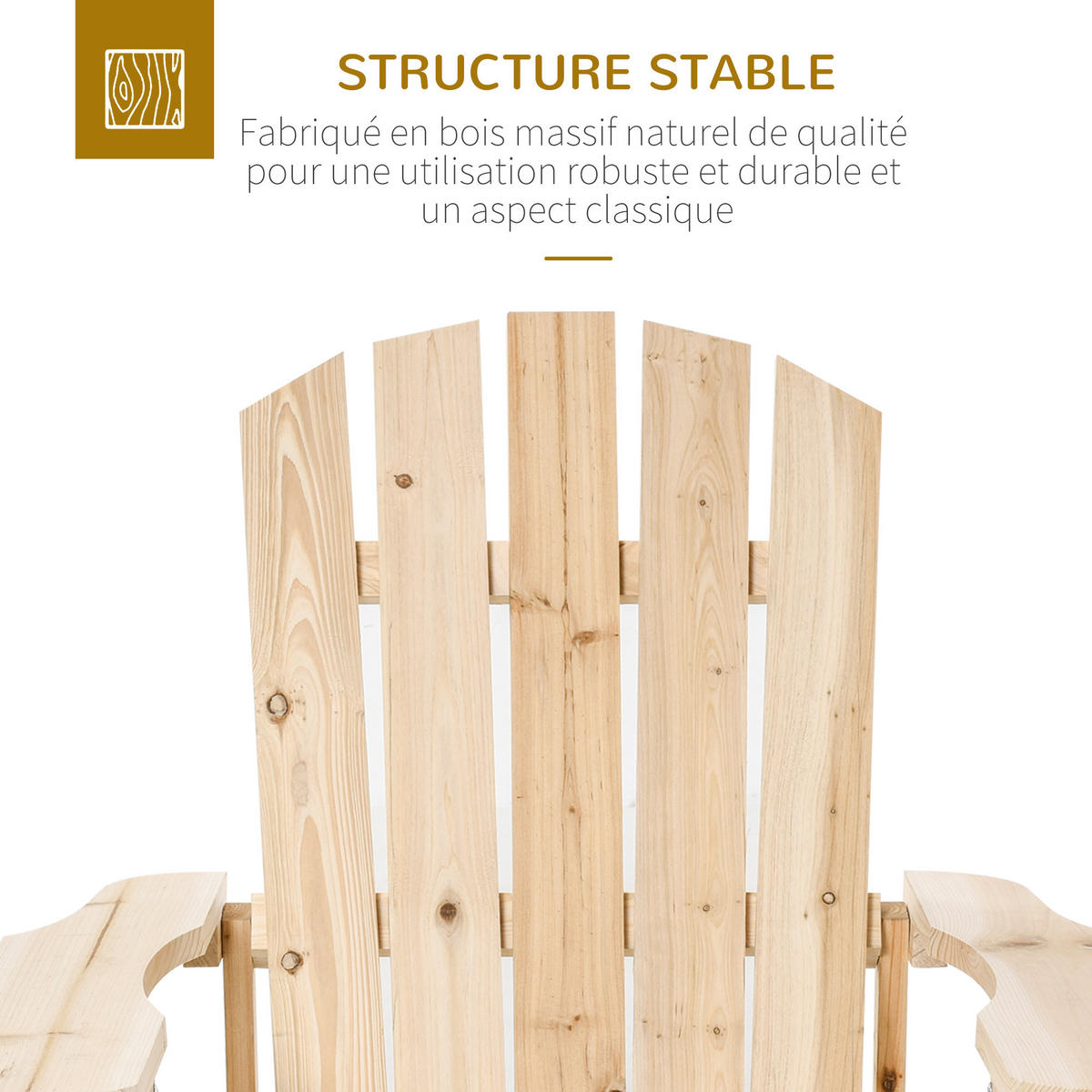GARTENSTUHL DE-17751 Natur - Beige, Holz (89/88/78cm) - ComfortXL