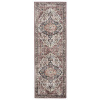 VINTAGE-LÄUFER George waschbar 80x240 cm - Rot/Multicolor, Kunststoff (80/240cm) - benuta
