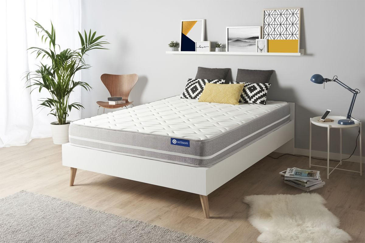 MATRATZE Actimemo touch Memory-Schaum 130 x 200 cm h1 - Weiß, Textil (130/200cm) - ACTISOM