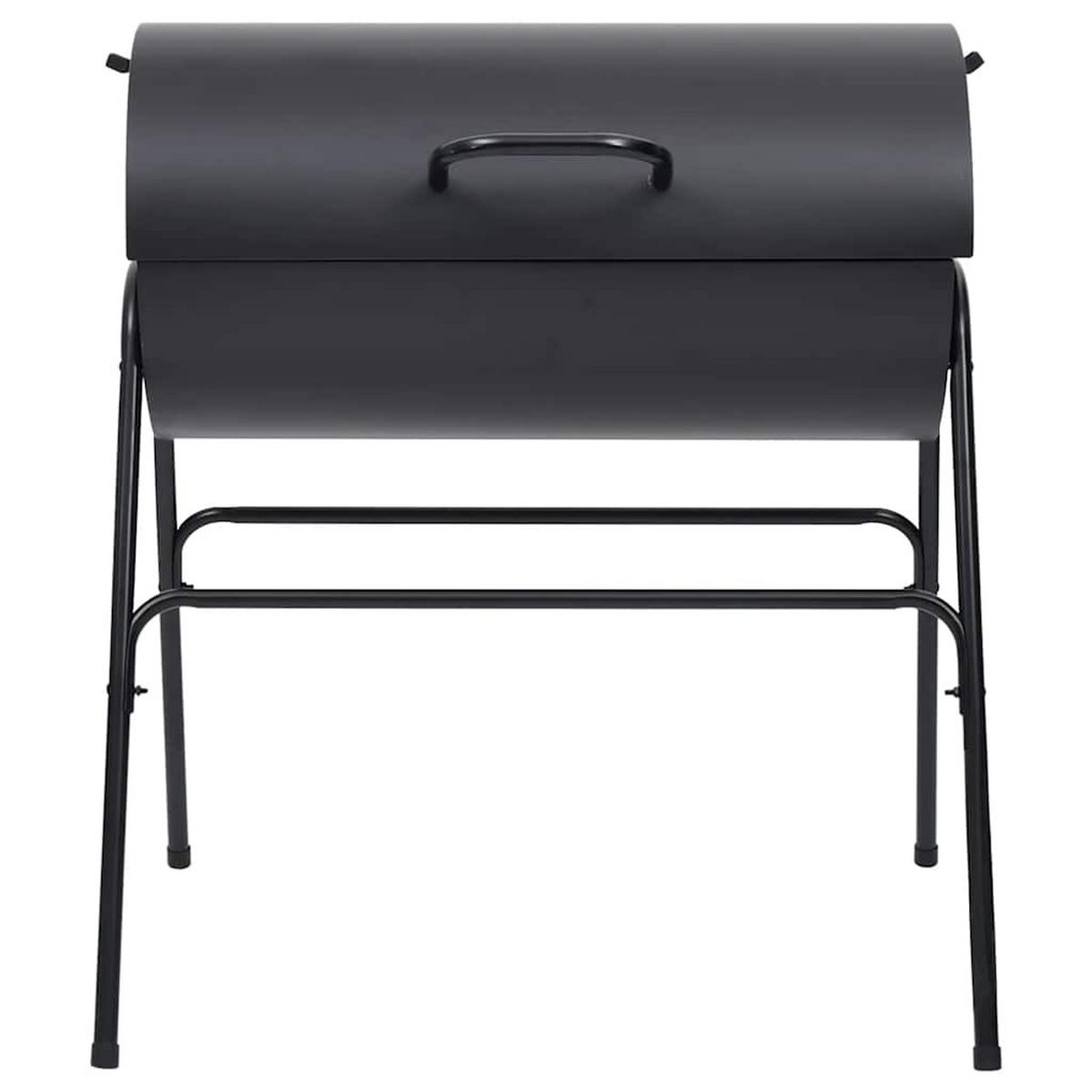 GRILL Mit 2 Grillrosten Schwarz 80/95/90 Cm Stahl - Schwarz, Metall (13/90/68cm) - vidaXL