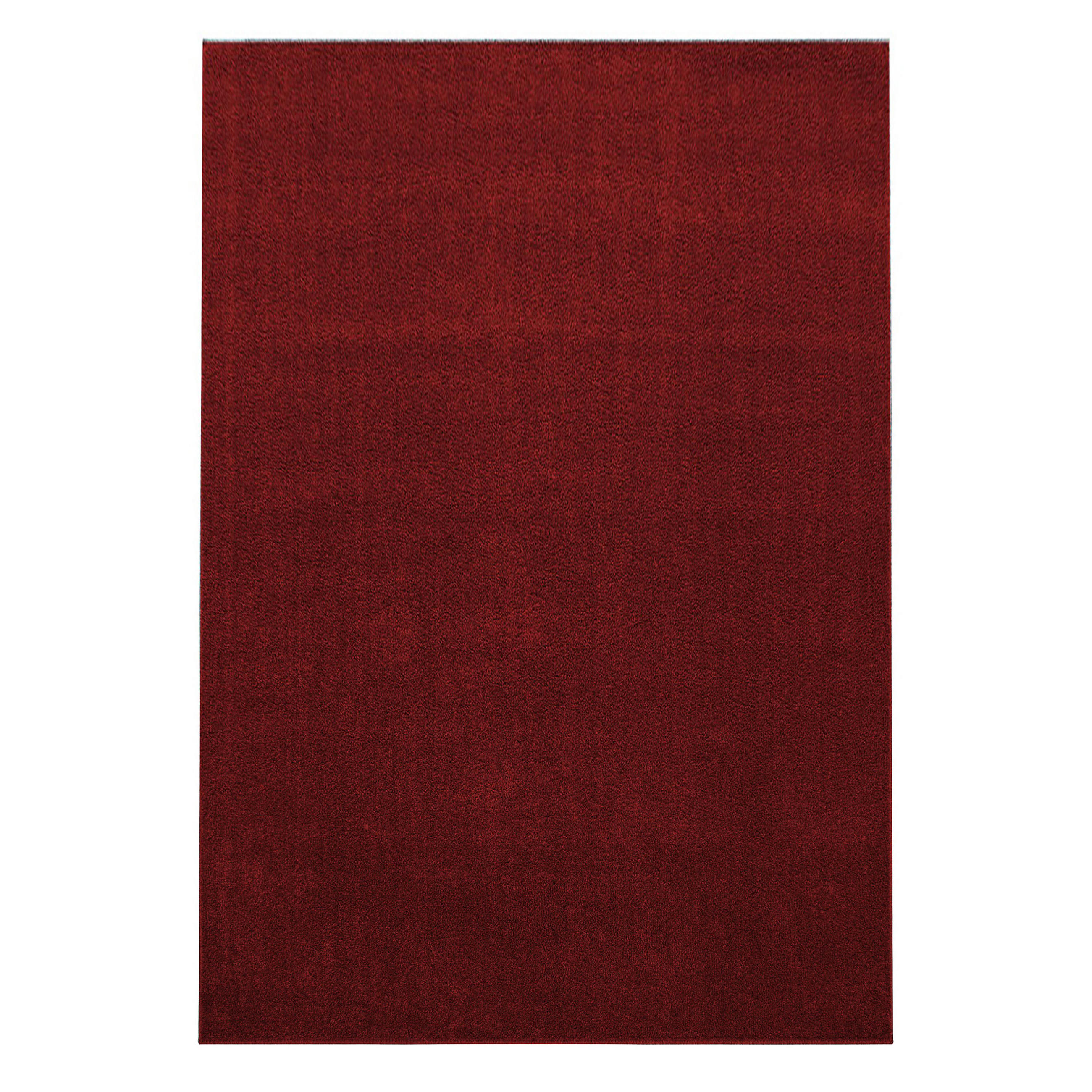 TEPPICH Kurzflor Uni Polypropylen Wohnzimmer Rot Rechteckig 280x370 - Rot, Textil (280/370cm) - KADIMA DESIGN