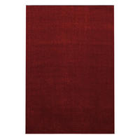 TEPPICH Kurzflor Uni Polypropylen Wohnzimmer Rot Rechteckig 280x370 - Rot, Textil (280/370cm) - KADIMA DESIGN
