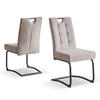 SCHWINGSTUHL SOFIA Grau 2 Stück - Grau, Textil/Metall (48/97/60cm) - B&D Home