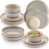 TAFELSERVICE RIO PERLGRAU - 16-teilig aus Steingut - Grau, Keramik (44/45/54cm) - Sänger