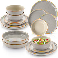 TAFELSERVICE RIO PERLGRAU - 16-teilig aus Steingut - Grau, Keramik (44/45/54cm) - Sänger
