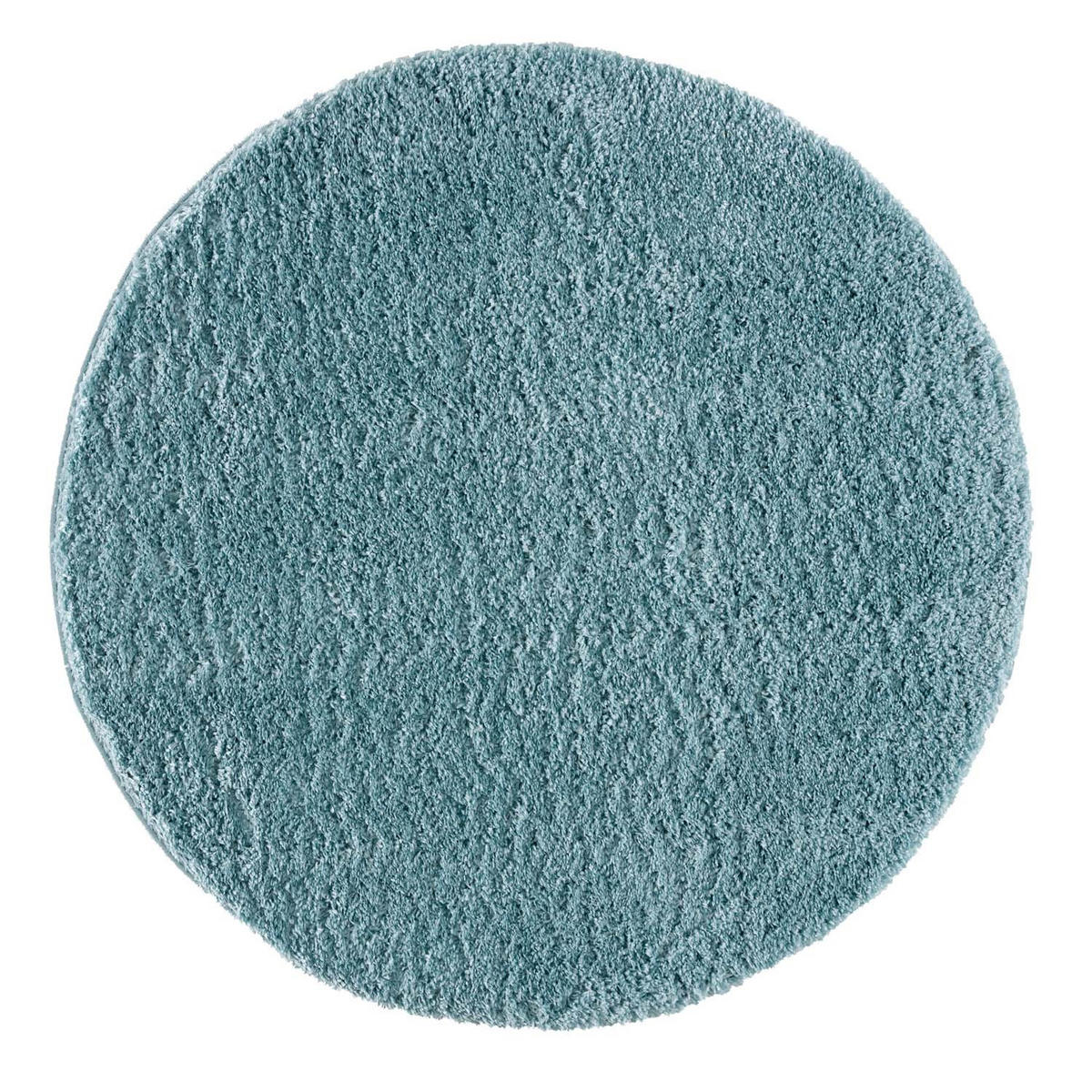 HOCHFLOR-TEPPICH Shaggy Pulpy 100 Blau 200 cm Rund - Blau, Textil (200/200cm) - carpet city