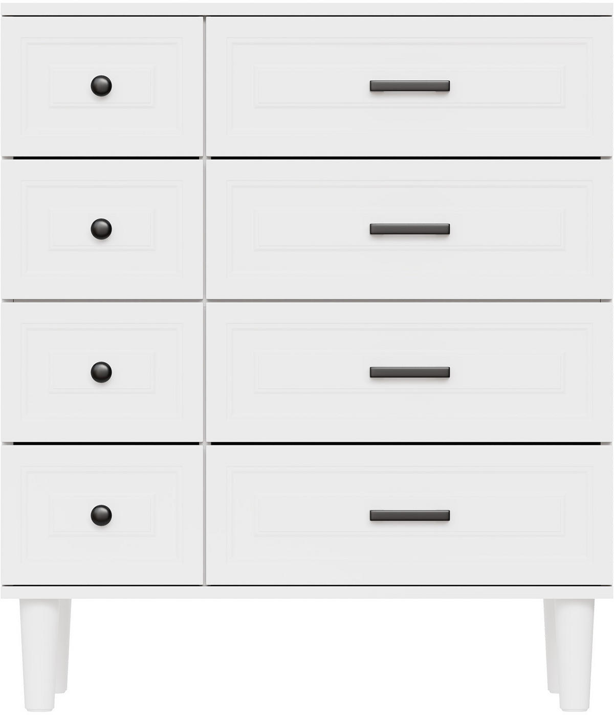 SCHUBLADENKOMMODE mit Füßen in 75/87/40cm-DG3 - Weiß, Holzwerkstoff/Metall (40/87/75cm) - HOMAVO