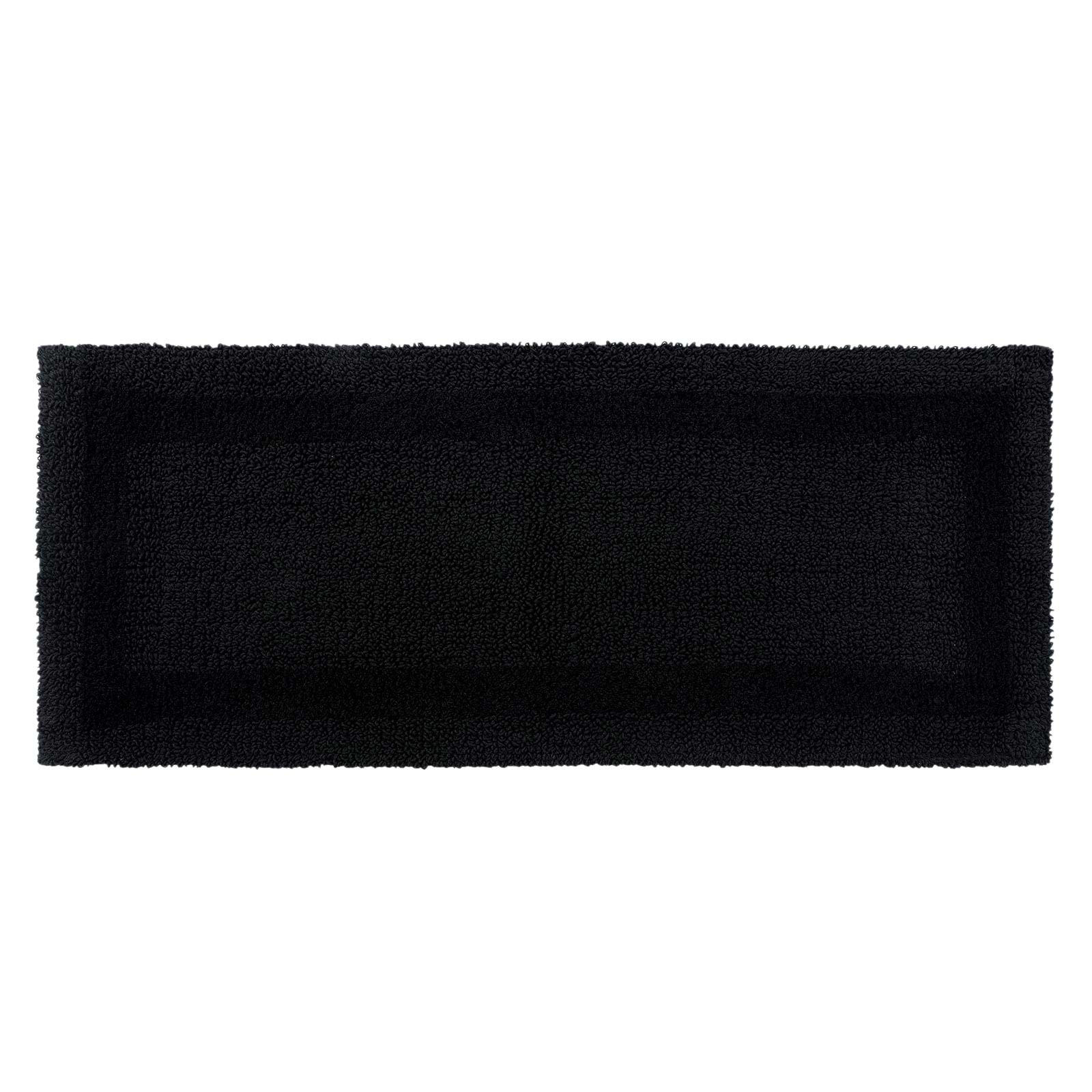 BADEMATTE 40/100 cm, 100% Baumwolle, wendbar - Schwarz, Textil (40/100cm) - Homescapes