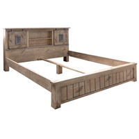 BETT Massivholz Mango 160 x 200 x 105 beige RAILWAY #373 - Beige, Holz (160/200cm) - Massivmoebel24