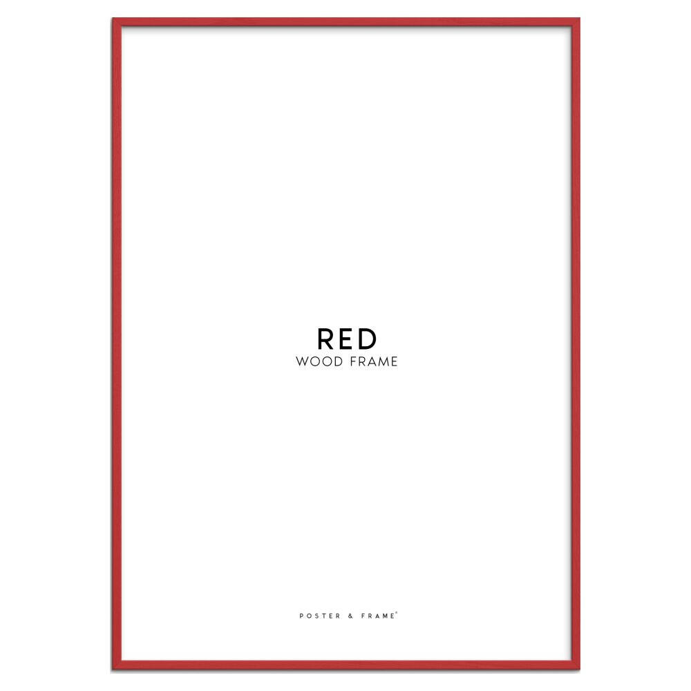 RAHMEN Rotes Holz Acryl - Rot, Holz/Papier (15/21/2cm) - Poster&Frame