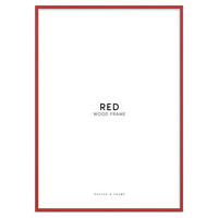 RAHMEN Rotes Holz Acryl - Rot, Holz/Papier (60/80/2cm) - Poster&Frame