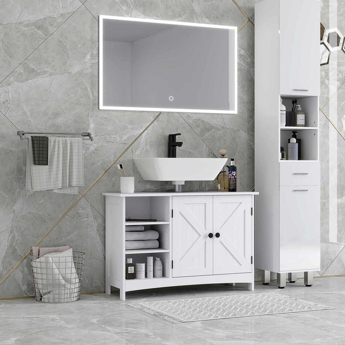HÄNGESCHRANK Weiß 1 Stück - Weiß, Kunststoff (90/60/30cm) - GiPP