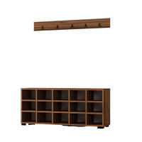 SCHUHSCHRANK Daisy Braun 9703 - Schwarz/Braun, Holzwerkstoff/Metall (120/51.6/29.6cm) - moebel17