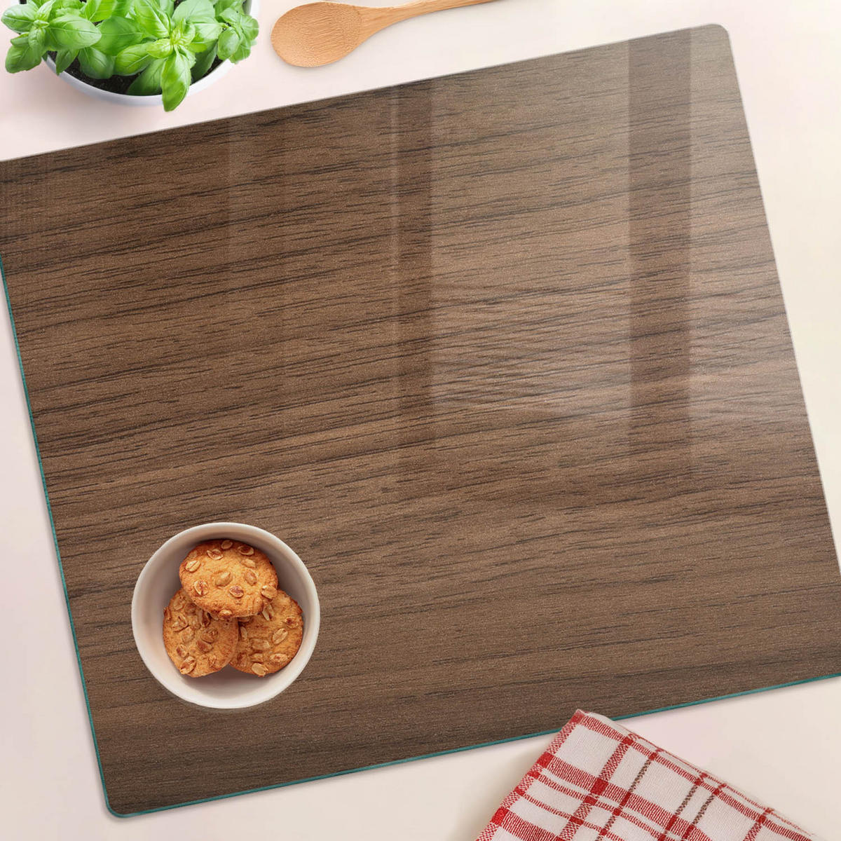 GLASPLATTE 60x52 cm Holz - Braun, Glas (60/0.4/52cm) - TULUP