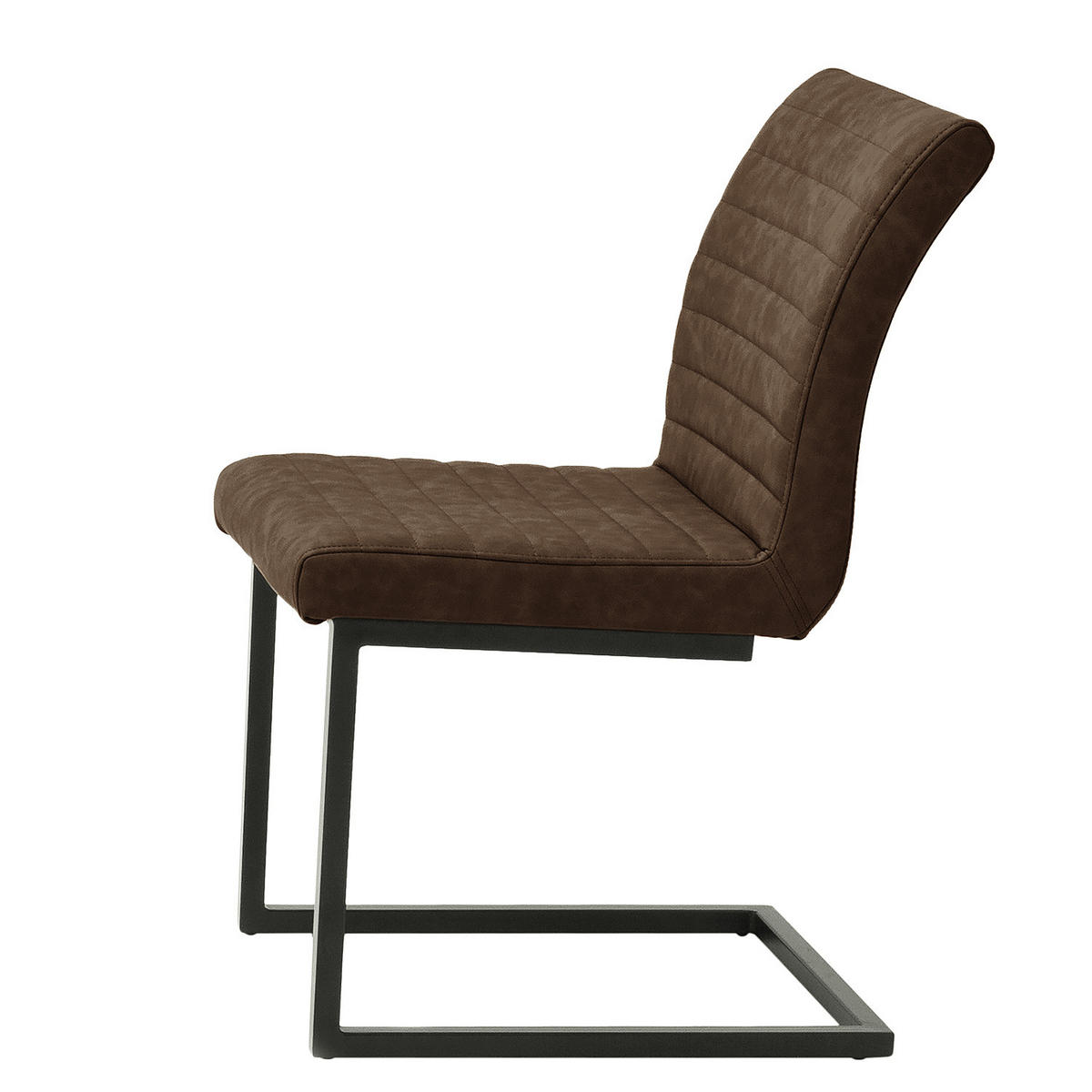 FREISCHWINGER - 2er-Set - Vintage Kunstleder - Schwarz/Braun, Kunststoff/Metall (47/86/63cm) - home24