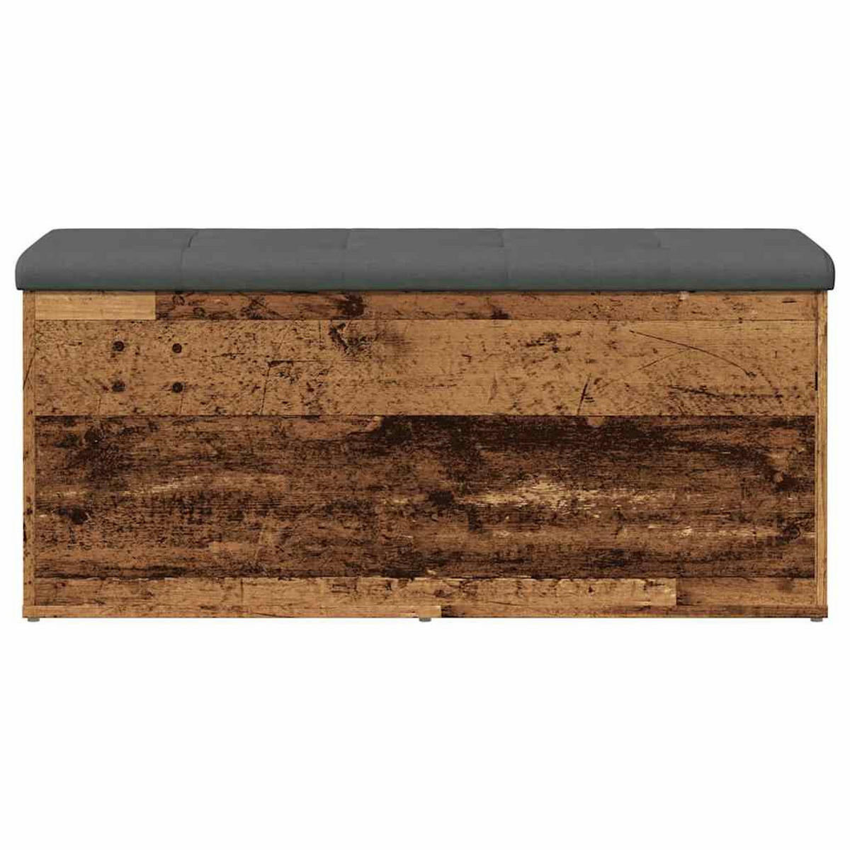 SITZBANK Mit Stauraum Altholz-Optik 102/42/45 Cm Holzwerkstoff - Dunkelbraun, Holzwerkstoff (42/45/102cm) - vidaXL