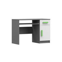 KINDERSCHREIBTISCH INGE 08 110/75/50 cm Weiß+Grau/Grün - Weiß/Grau, Holzwerkstoff (110/75/50cm) - Deine Möbel 24