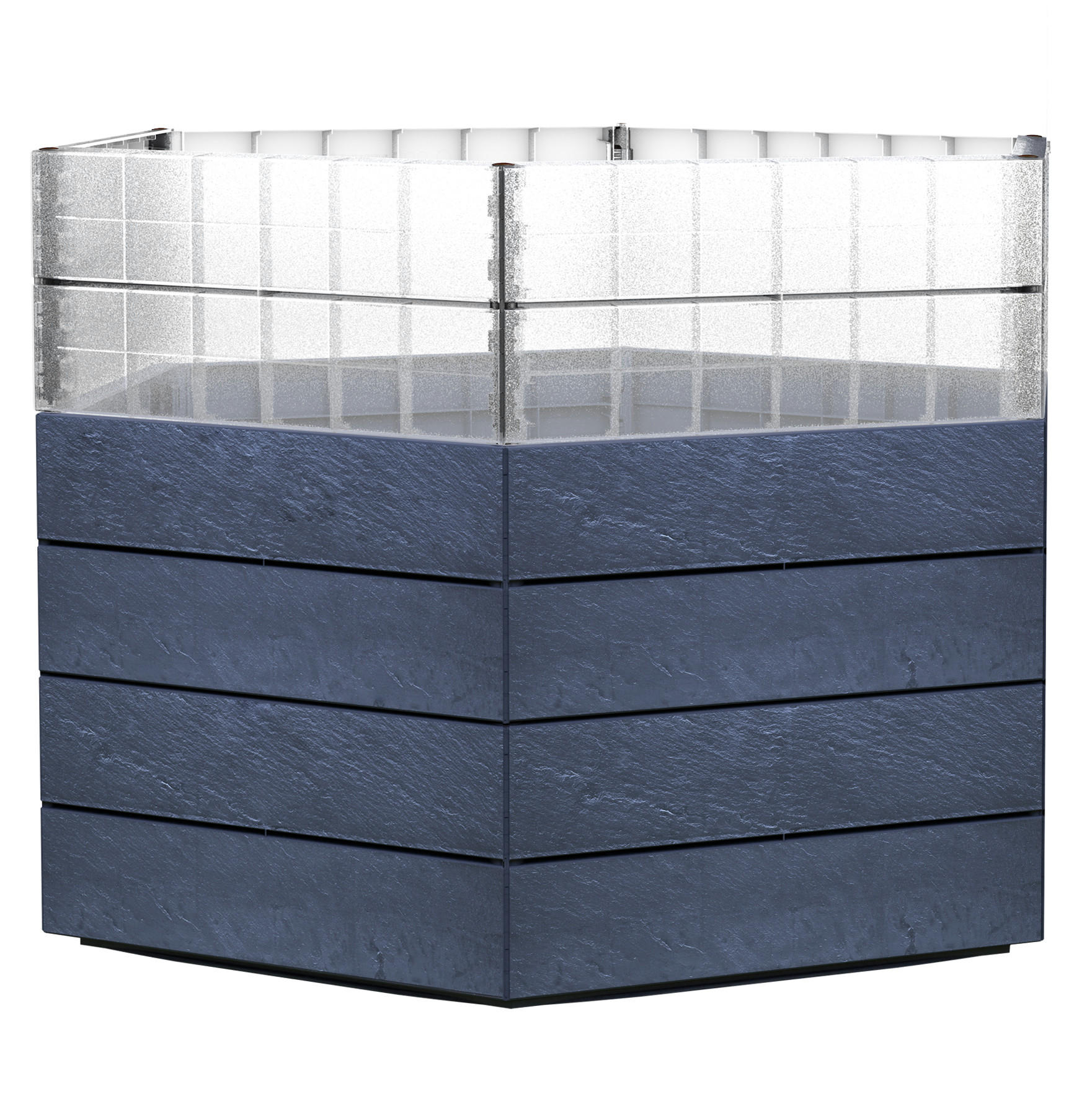 HOCHBEET Turbo L 75, , inkl. Wassersparsystem - Anthrazit, Kunststoff (110/75/110cm) - GARANTIA