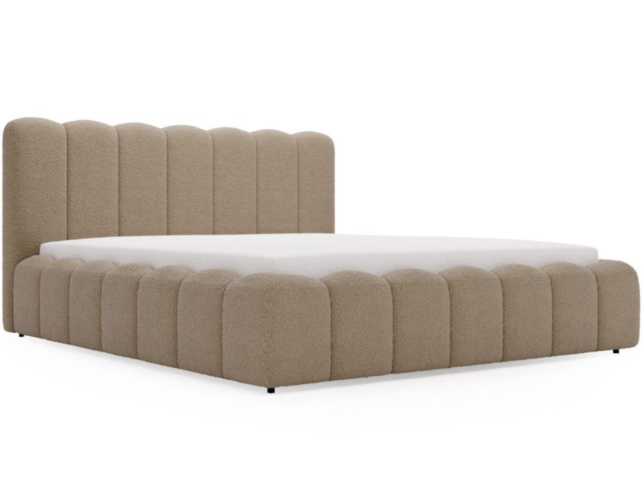 POLSTERBETT Smile 200x200 Bouclé-Stoff Braun - Braun, Textil (200/200cm) - Graingold