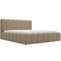 POLSTERBETT Smile 200x200 Bouclé-Stoff Braun - Braun, Textil (200/200cm) - Graingold