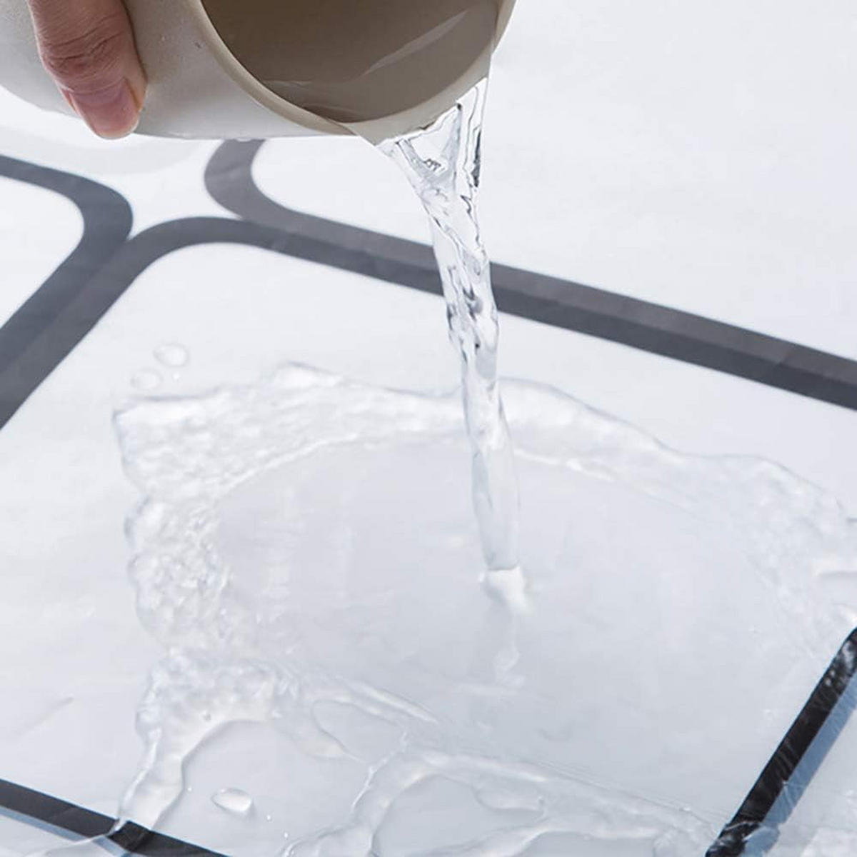 DUSCHVORHANG PEVA Badezimmer wasserdicht schimmelresistent mit Haken - Transparent, Kunststoff (180/200cm) - MCBOSON
