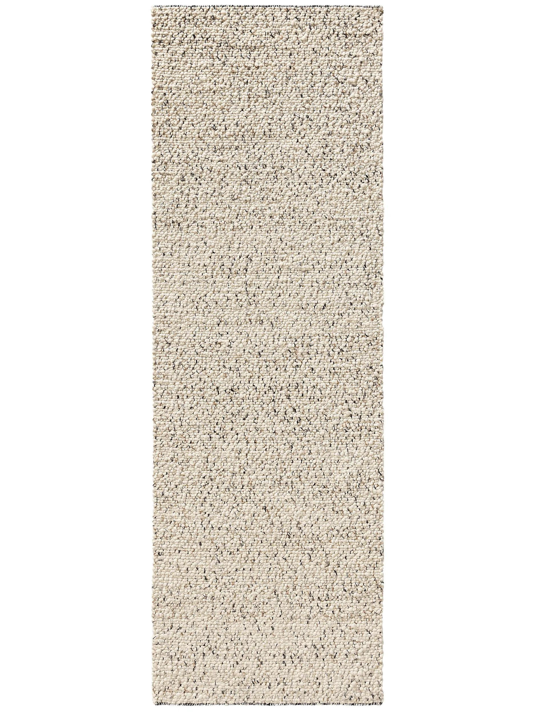 VOLNENA tekaška preproga Patch bela/črna 80x250 cm - bela, tekstil/naravni materiali (80/250cm) - benuta Pure