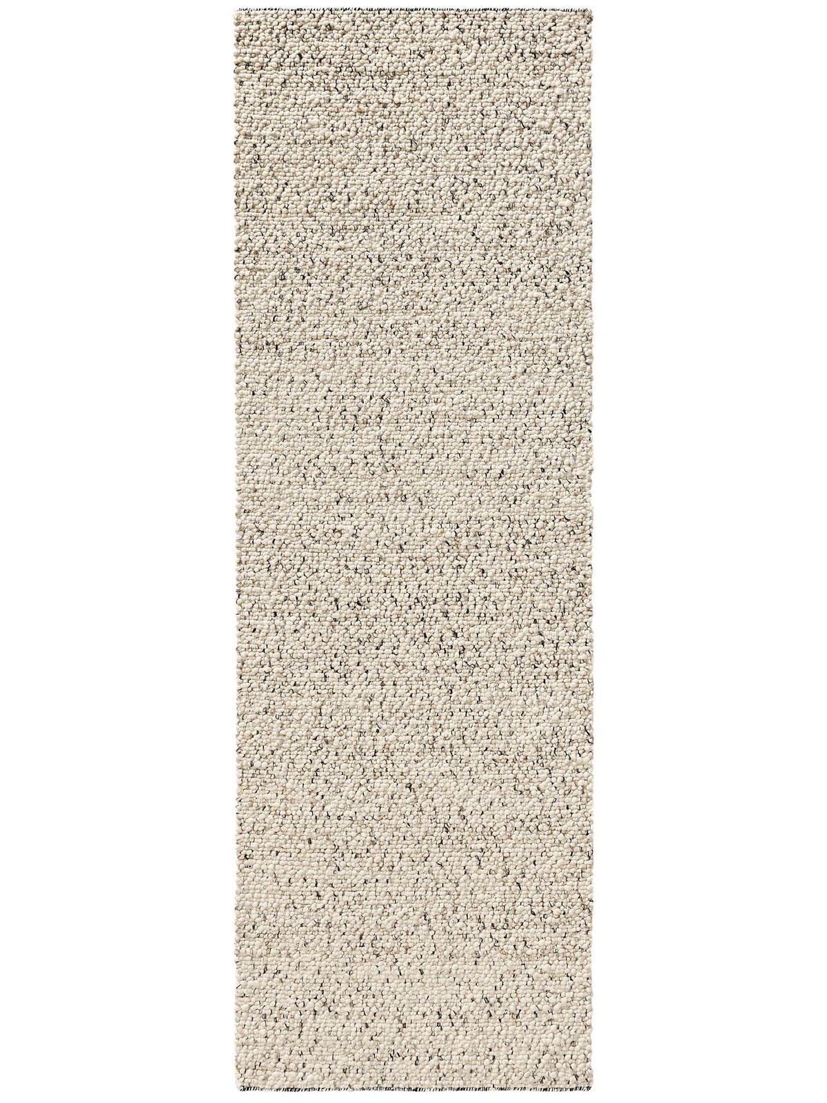 VLNĚNÝ běhoun Patch Bílá/Černá 80x250 cm - bílá, textil/přírodní materiály (80/250cm) - benuta Pure