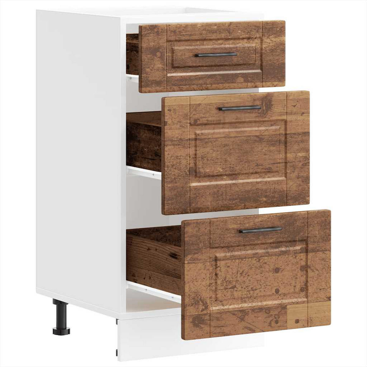 KÜCHENUNTERSCHRANK Samu Altholz-Optik 40x46x81,5 cm - Zwetschgeholzfarben, Holz (40/81.5/46cm) - DELUKE