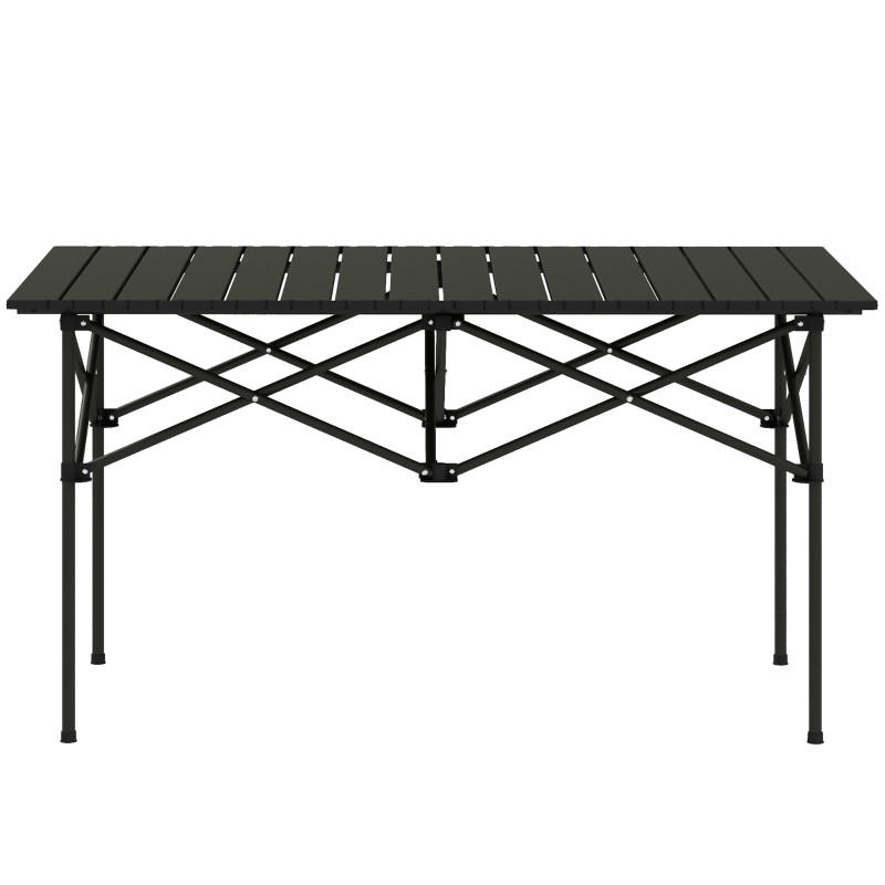 CAMPINGTISCH 95x55 cm Schwarz - Schwarz, Metall (95/55/50cm) - ComfortXL
