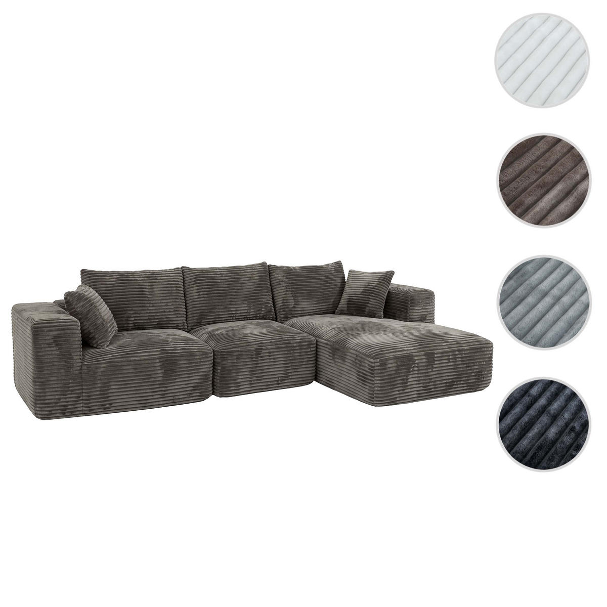 SOFA-GARNITUR Braun - Braun, Textil (276/58/154cm) - MCW