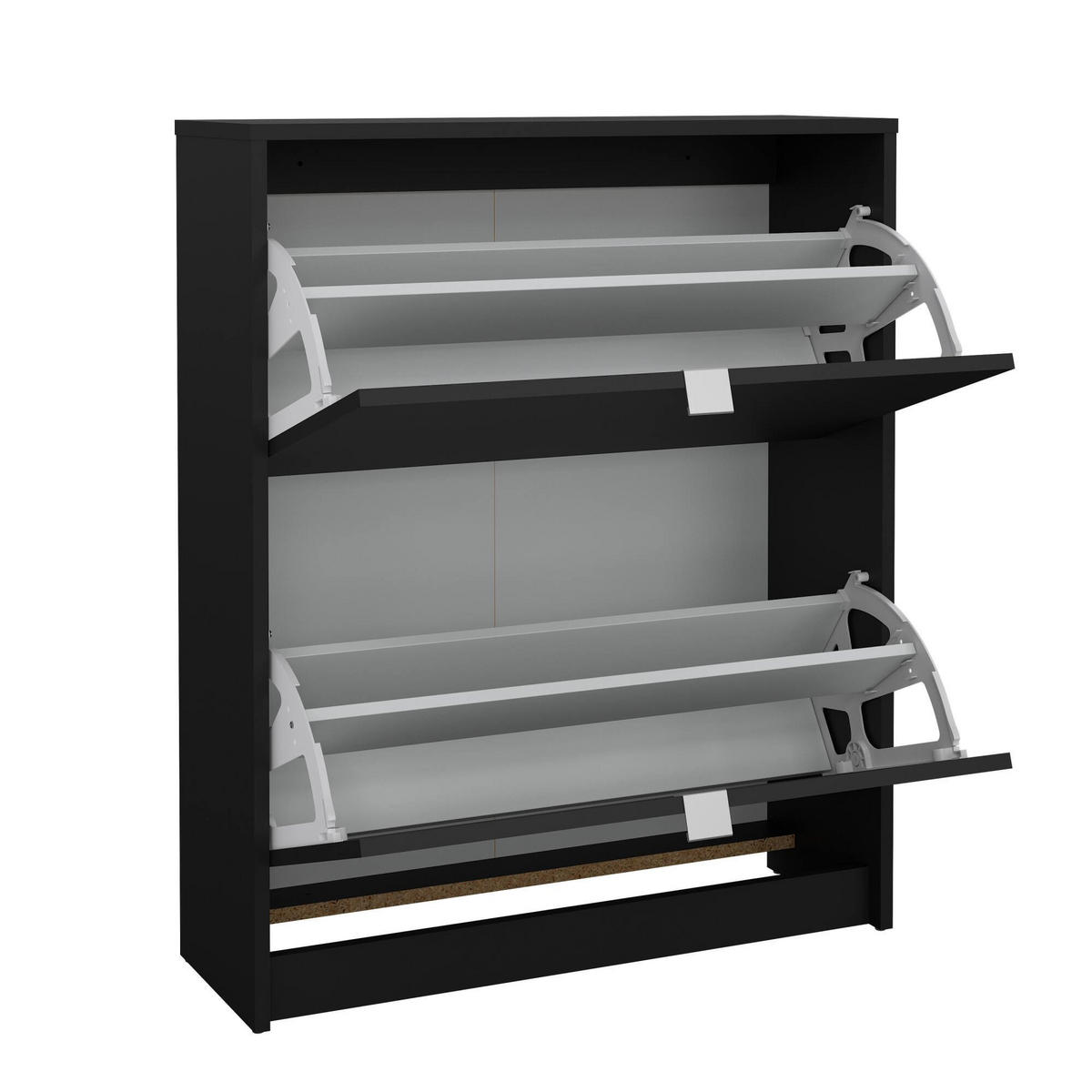 SCHUHSCHRANK Schwarz 24.05/70.3/85.2 cm - Schwarz, Holzwerkstoff (70/85/24cm) - DMORA