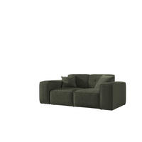 SOFA Zweisitzer PULA Stoff Antic Dunkelgrün - Dunkelgrün, Holz (186/73/88cm) - Kaiser Möbel