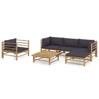 GARTENSET Rennie 6-teilig - Grau, Naturmaterialien - Nettlife