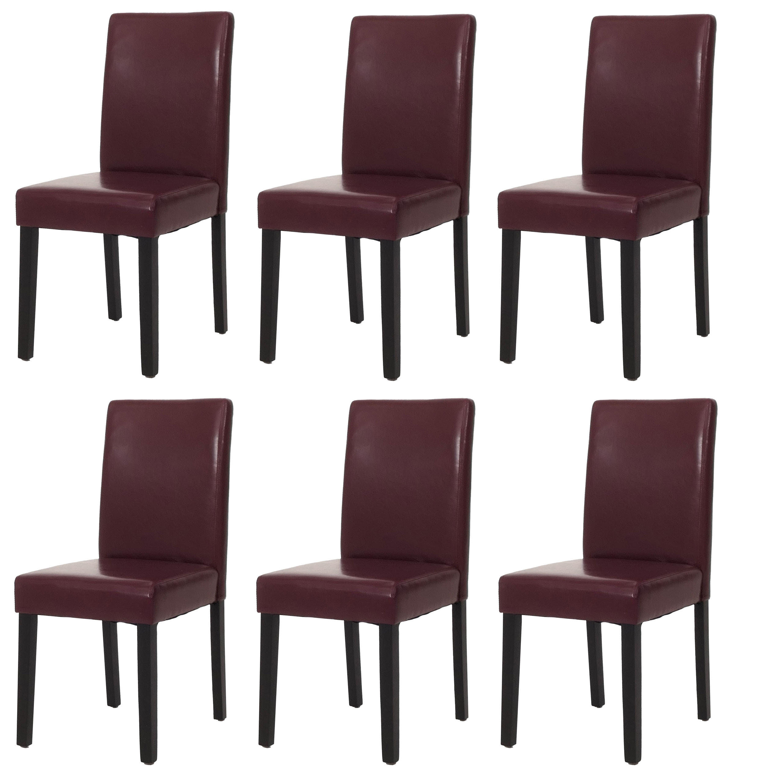 ESSZIMMERSTUHL Rot 6er-Set - Rot, Textil (43/90/56cm) - MCW