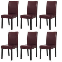 ESSZIMMERSTUHL Rot 6er-Set - Rot, Textil (43/90/56cm) - MCW