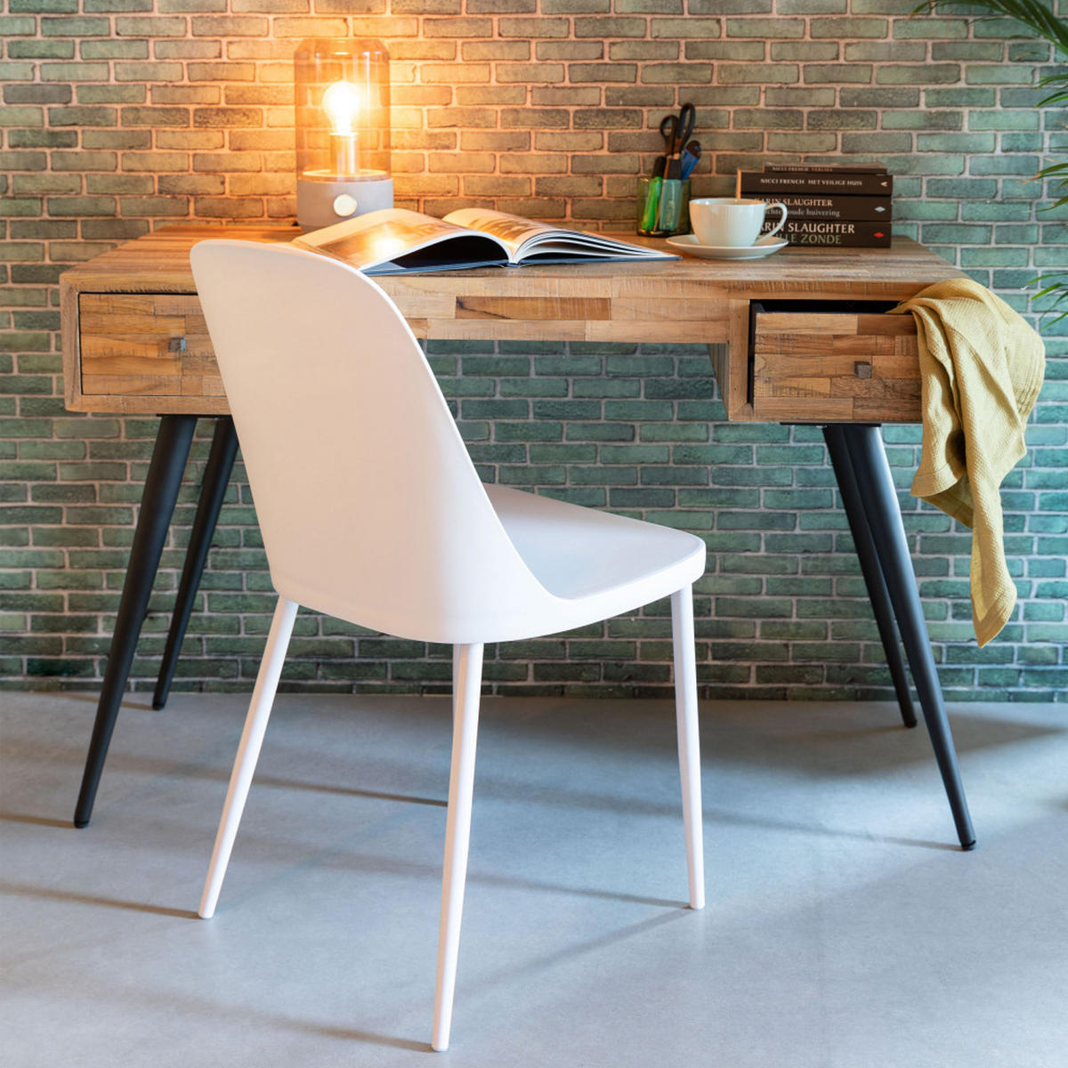 DESIGN-STUHL - Plastik - Weiss - 2er-Set - Weiß, Kunststoff (46/85/54cm) - Drawer