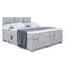 BOXSPRINGBETT elektrisch verstellbar mit 2 Matratzen H4/Taschenfederung PROT EL 180 x 200 Grau - Grau, Holzwerkstoff (187/200cm) - ALTDECOR