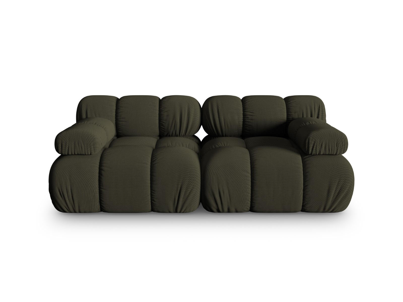 SOFA modular Bellis aus 3D-Stoff Amazonasgrün 2 Sitzplätze - Waldgrün, Textil (94/70/188cm) - Micadoni