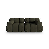 SOFA modular Bellis aus 3D-Stoff Amazonasgrün 2 Sitzplätze - Waldgrün, Textil (94/70/188cm) - Micadoni