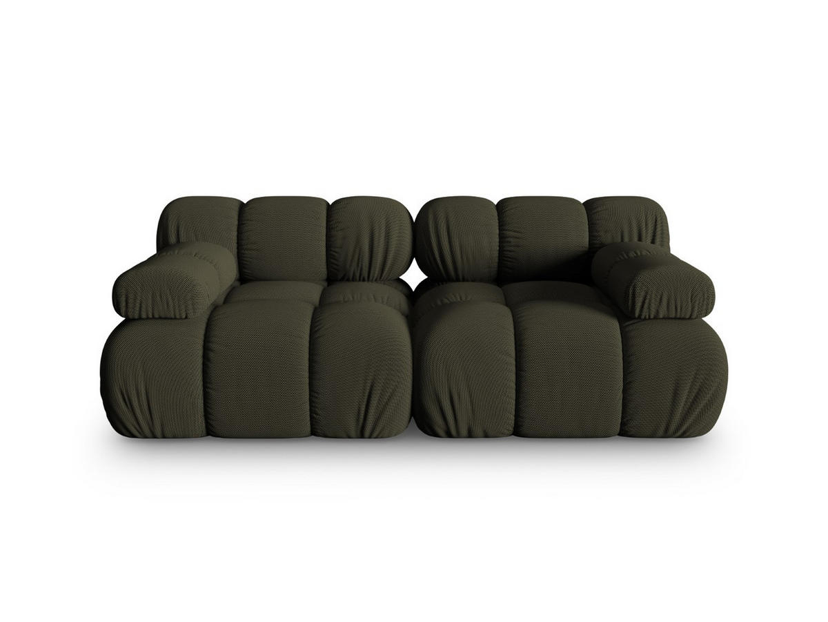 SOFA modular Bellis aus 3D-Stoff Amazonasgrün 2 Sitzplätze - Waldgrün, Textil (94/70/188cm) - Micadoni